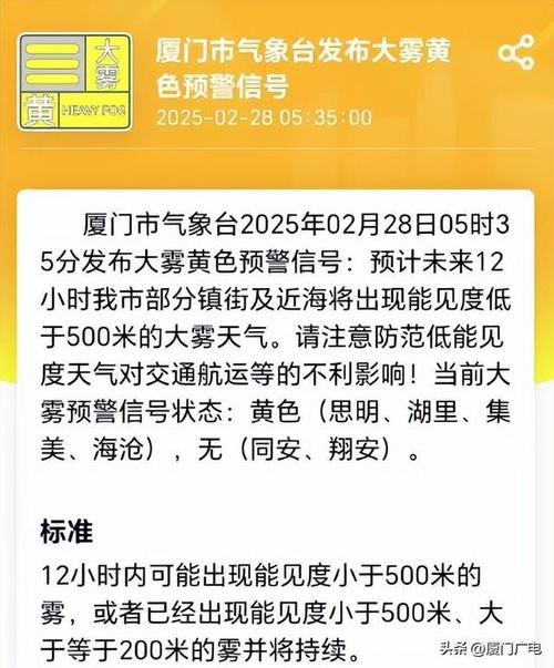 福建省秀屿区发布大雾黄色预警_1