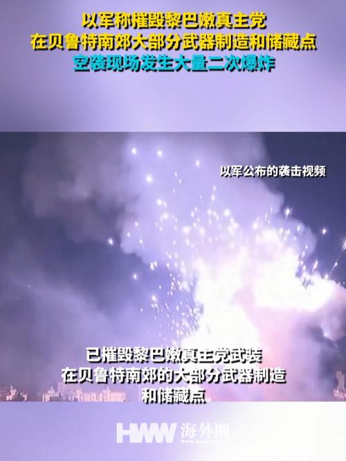 以军对黎巴嫩贝鲁特南郊发动3次袭击 总台记者听到爆炸声