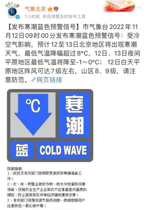 内蒙古自治区新城区发布寒潮蓝色预警