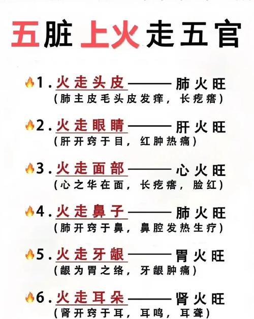 内脏有火,五官遭罪!医生教你这样一对一调理