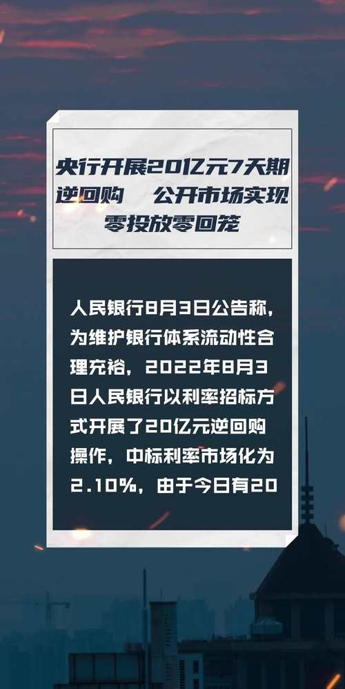 6月5日央行开展20亿元7天期逆回购操作