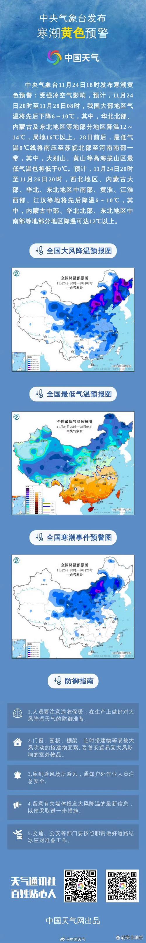 陕西省富县发布寒潮黄色预警