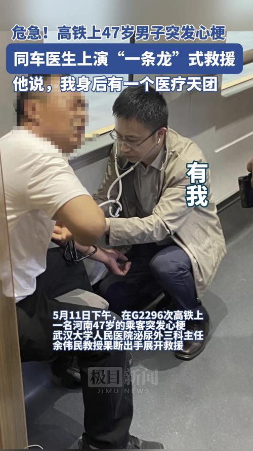 突发心梗生死救援!高铁上,河南籍军医“侠侣”出手了……