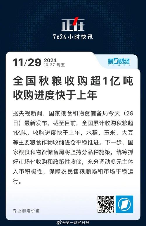 全国各地秋粮逐步进入购销旺季 政策“组合拳”为顺畅销售护航