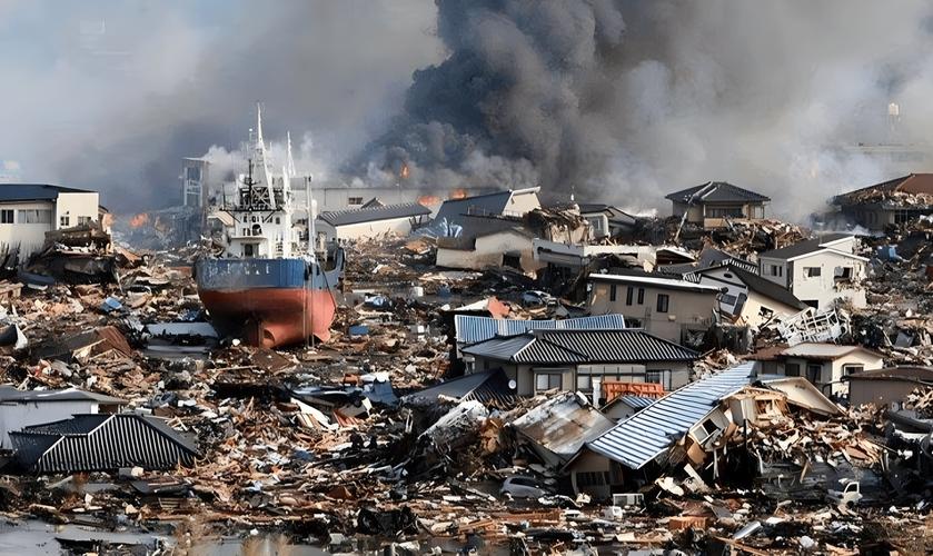 日本地震灾区近2万户停电 输电线路仍在抢修