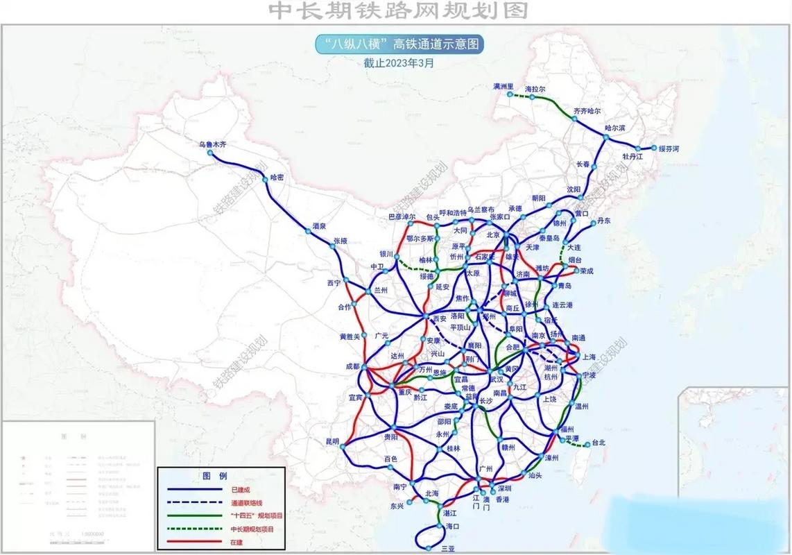 我国“八纵八横”高铁网主通道建成投产约八成