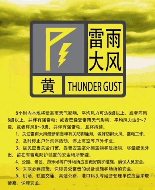 黑龙江省肇东市发布雷雨大风黄色预警