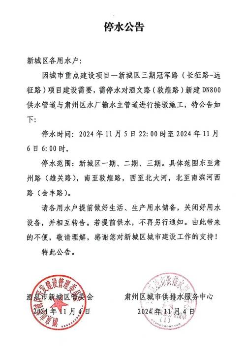 12月4日停水降压通知!济南这些小区和单位将受影响,请提前准备