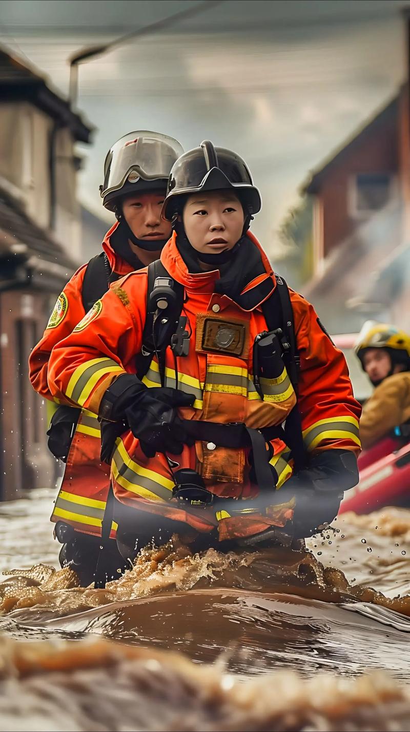 坚守火灾一线的消防员:放弃休假 投身救援