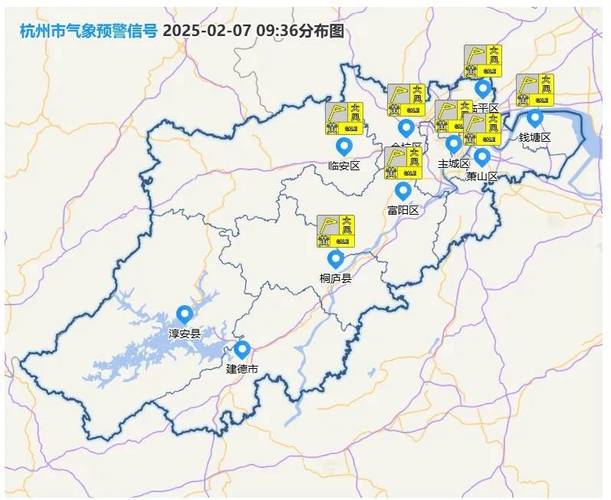 浙江省桐庐县发布大风黄色预警