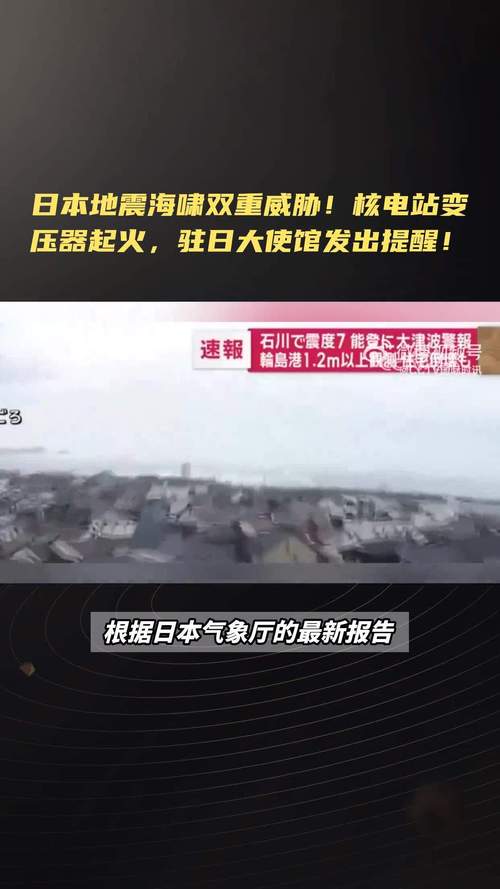 日本志贺核电站变压器因地震破损 泄漏油污流入大海