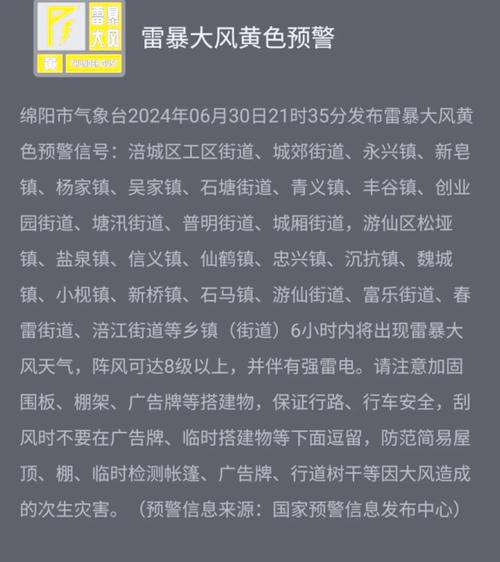 四川省石渠县发布雷暴大风黄色预警