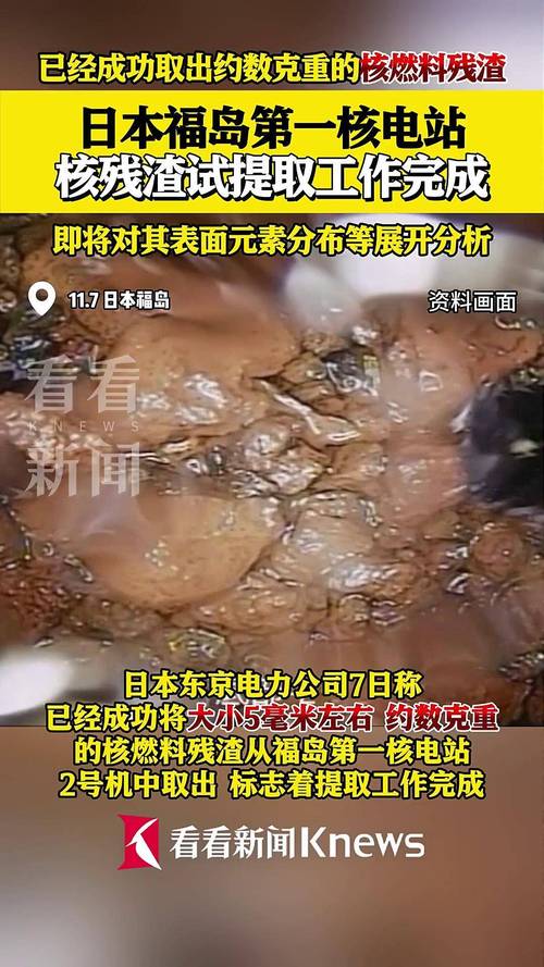 福岛第一核电站2号机组核燃料残渣首次被取出