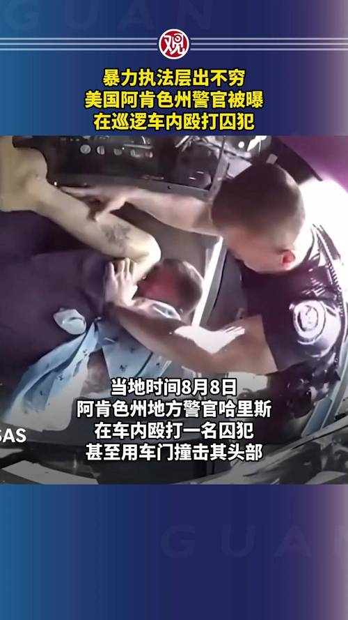 暴力执法层出不穷 美国阿肯色州警官被曝在巡逻车内殴打囚犯
