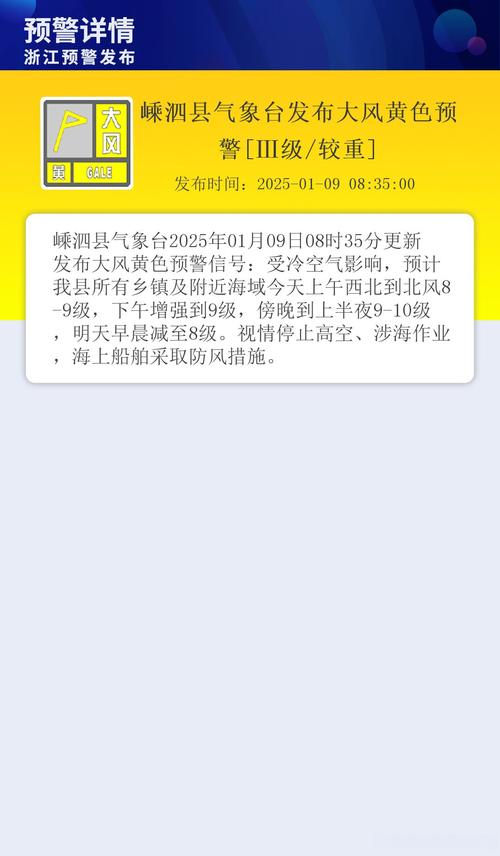浙江省天台县发布大风黄色预警_7