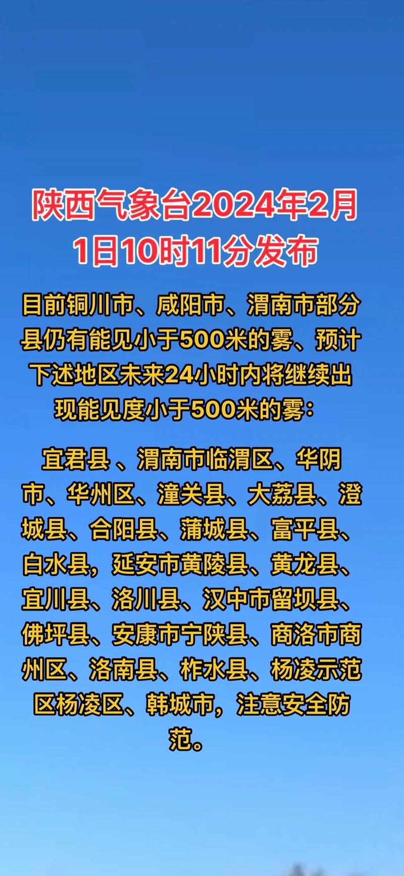 陕西省西安市发布大雾黄色预警_2