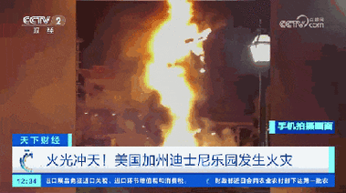 美国佛州迪士尼乐园发生火灾 无人员伤亡